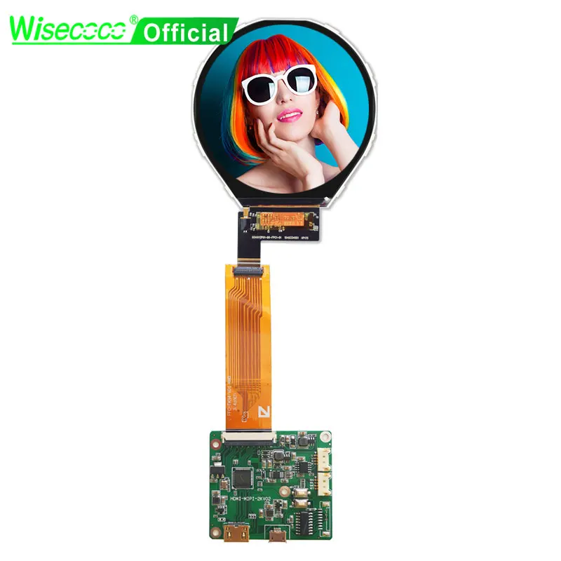 

Wisecoco 3.4 Inch Round TFT Display 800x800 Circular LCD Module for Smart Home Car Dashboard Industrial Advertise MIPI Board