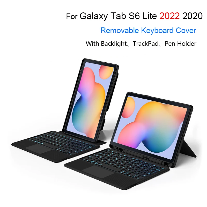 

Smart Touchpad Keyboard For Samsung Galaxy Tab S6 Lite 10.4" 2022 2020 SM-P610 P619 P610 P615 Keyboard Cover With Pencil Holder