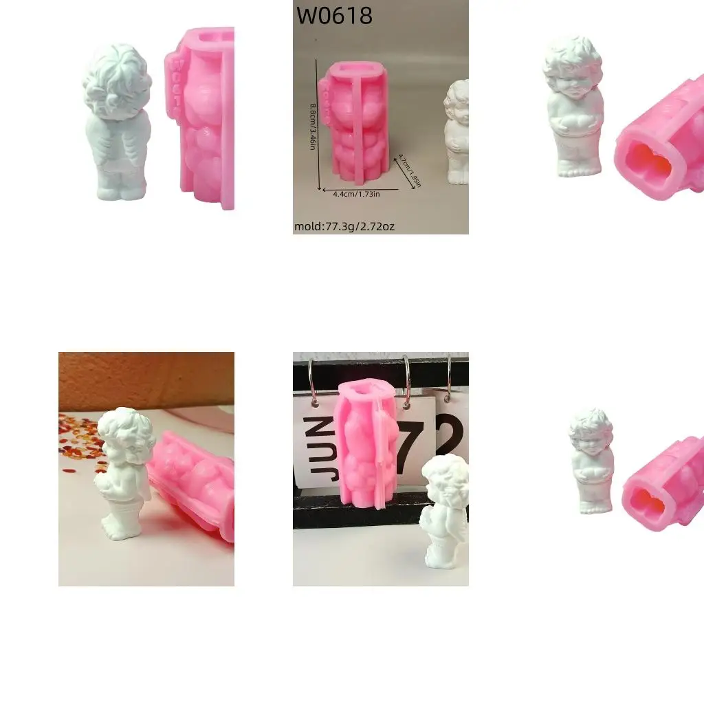 

Silicone Heart Holding Angel Figurine Home Decoration Mold Plaster Jewelry Mould