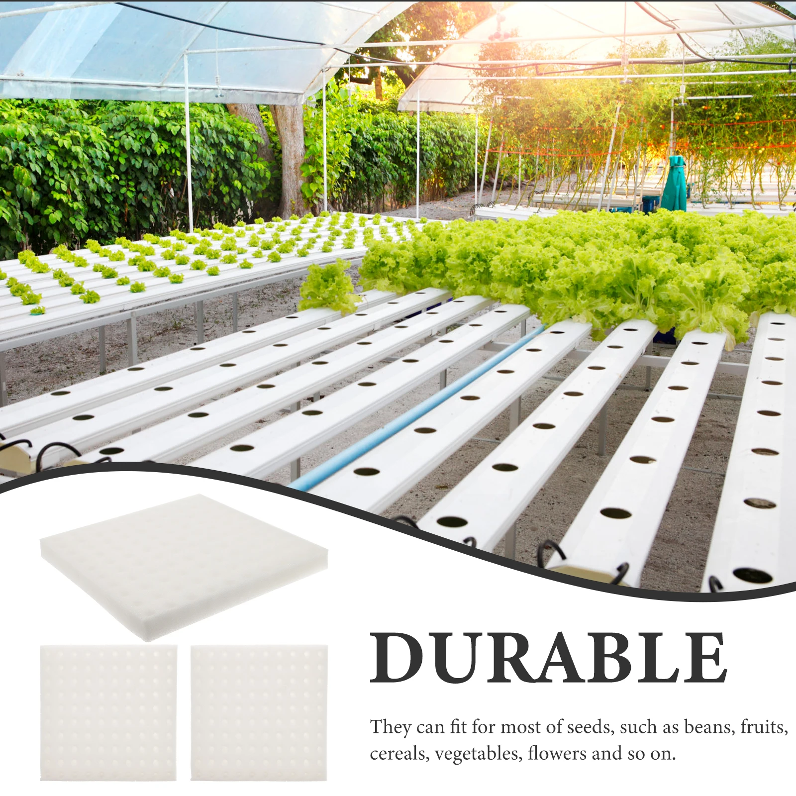 

3 Sheets Hydroponic Sponge Blocks for Soilless Cultivation Gardening Tools Vegetable Planting Starter Trays Growing Media