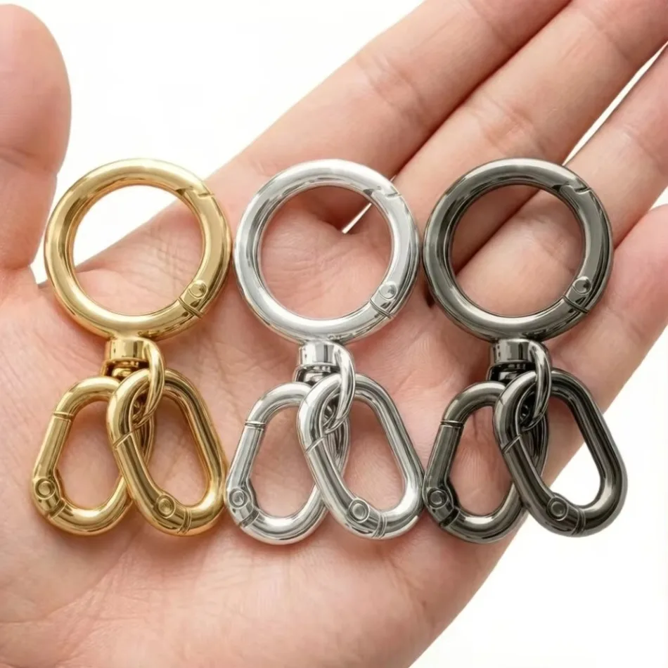 2/10/30/50Pcs Swivel Clasp Clip Metal Lobster Claw Clasps Swivel Clasp with Key Rings for Keychain Making DIY Crafts accessories