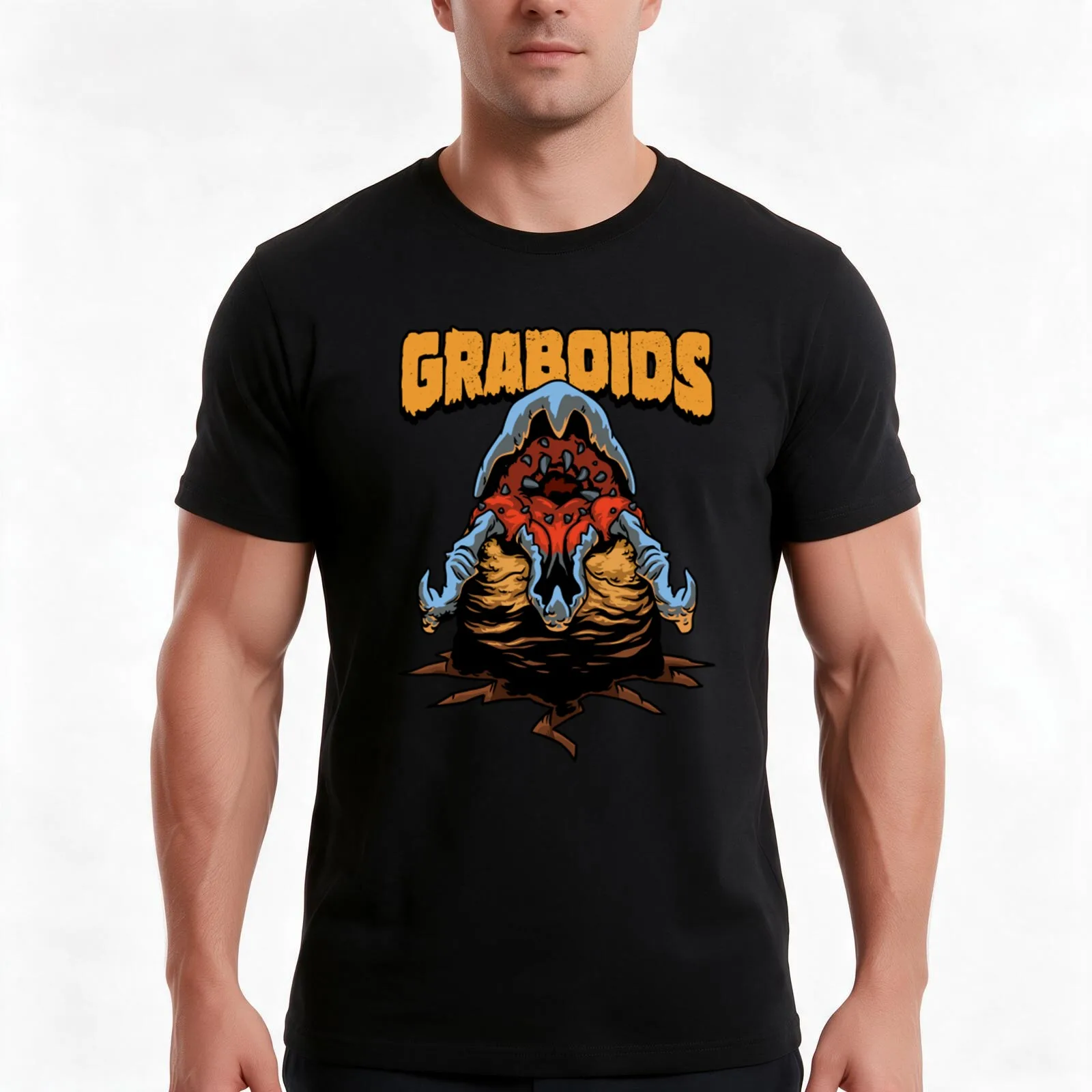 Graboids T-Shirt Summer Casual Cotton Tee Oversized Streetwear Tops Vintage Graphic Print Loose Fit Short Sleeve