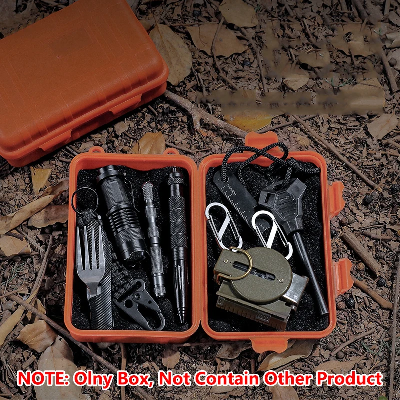 EDC Tool Outdoor Survival Kit Box Sealed Shockproof Waterproof Outdoor Survival Food Grade Storage Box