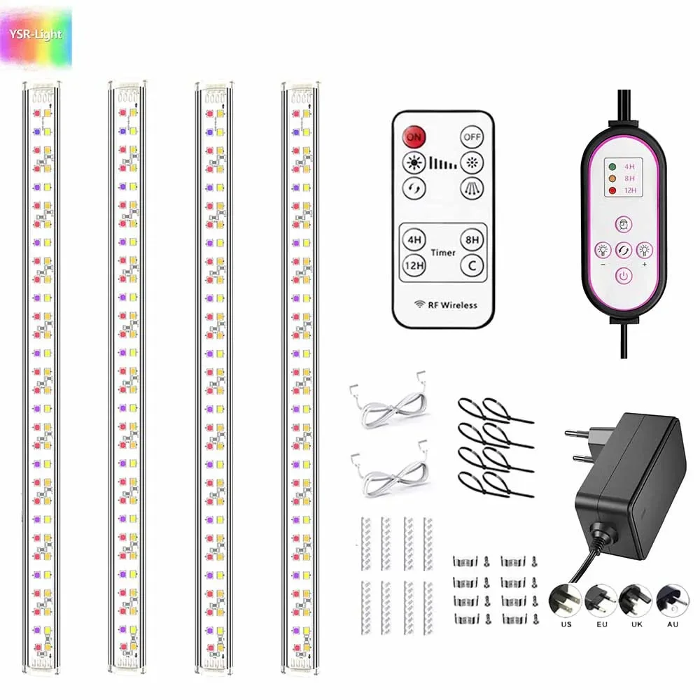 full spectrum led grow light bar cor do temporizador ajustar o uso facil com controle remoto estufa interior prateleira de plantas 60 granulos 12v 01