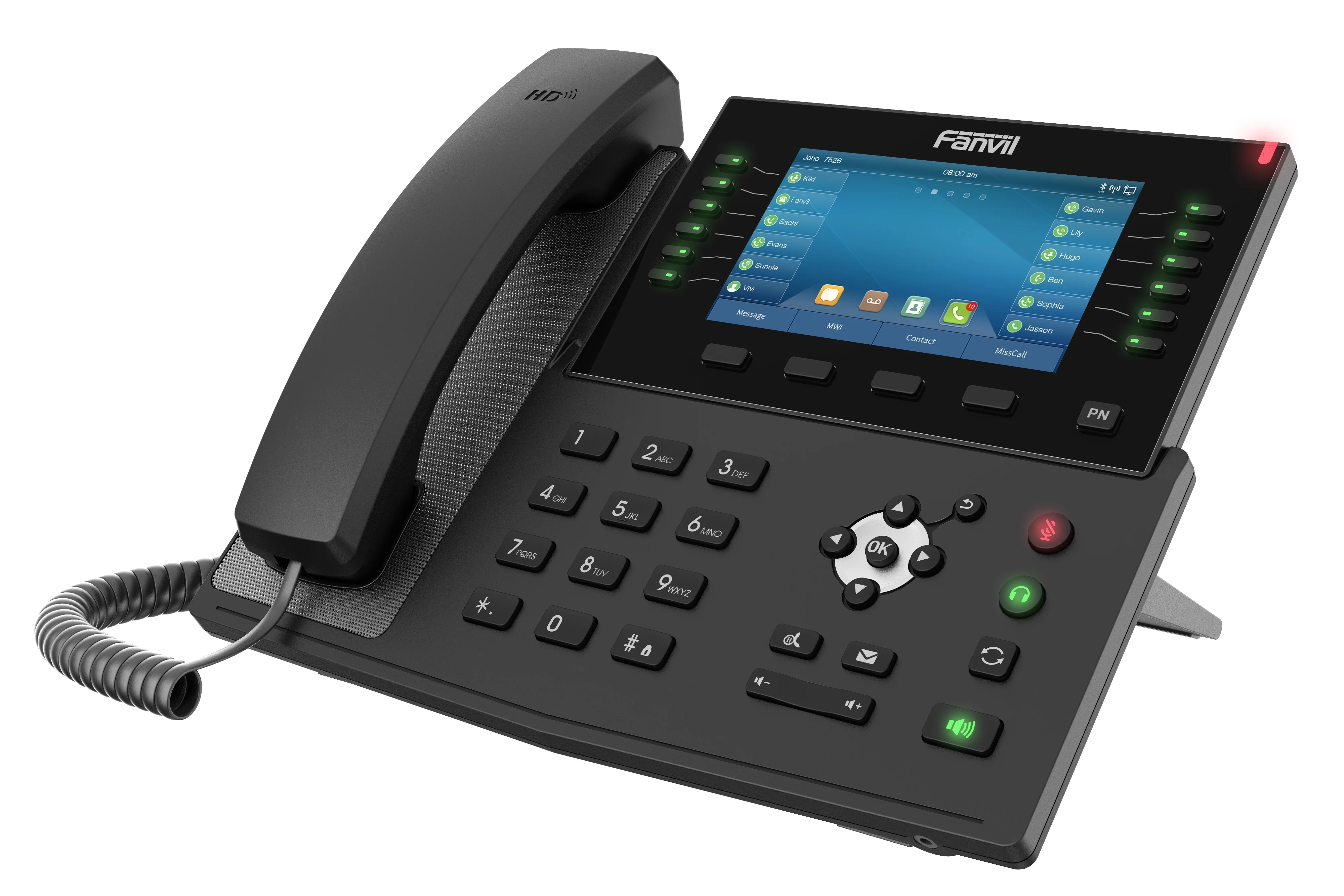 High-End Enterprise IP Phones Fanvil X7C 20 SIP Lines 5-inch Color Screen Rich Function VoIP SIP Phone support WiFi POE