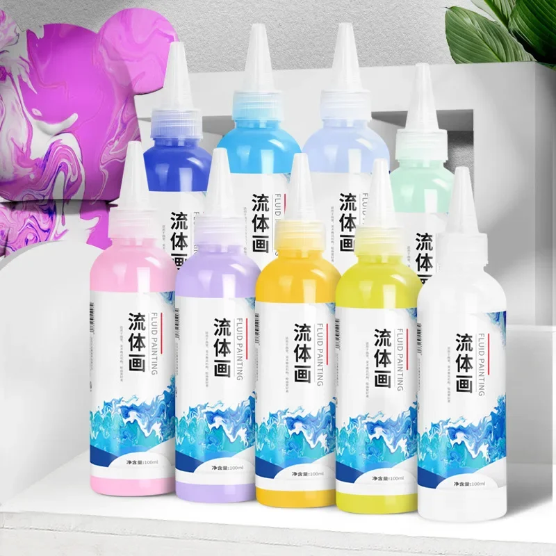 100ml Fluid Painting Acrylic Paint Violent Bear Children's Creative DIY Graffiti Art Studio for School