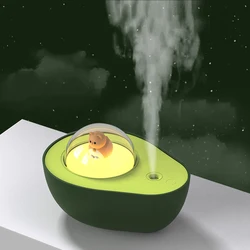 Difusor de humidificador de aguacate, minidifusor recargable por USB, DC5V, para el hogar y la Oficina, regalo creativo, luz nocturna cálida, fabricante de niebla