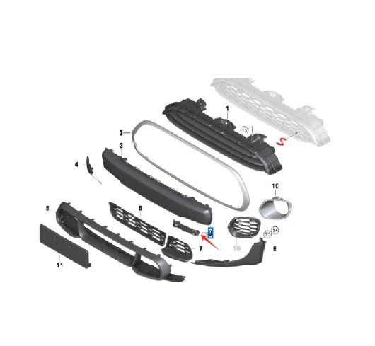 51117355239 Suitable for BMW MINI ONE F55 F56 Front Bumper Grille