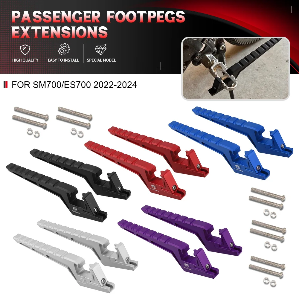 

For GasGas SM700/ES700 2022-2024 Motorcycle Passenger Foot Pegs Mount Kit Highway Peg Clamp Extensions Bracket CNC Dirt Bike