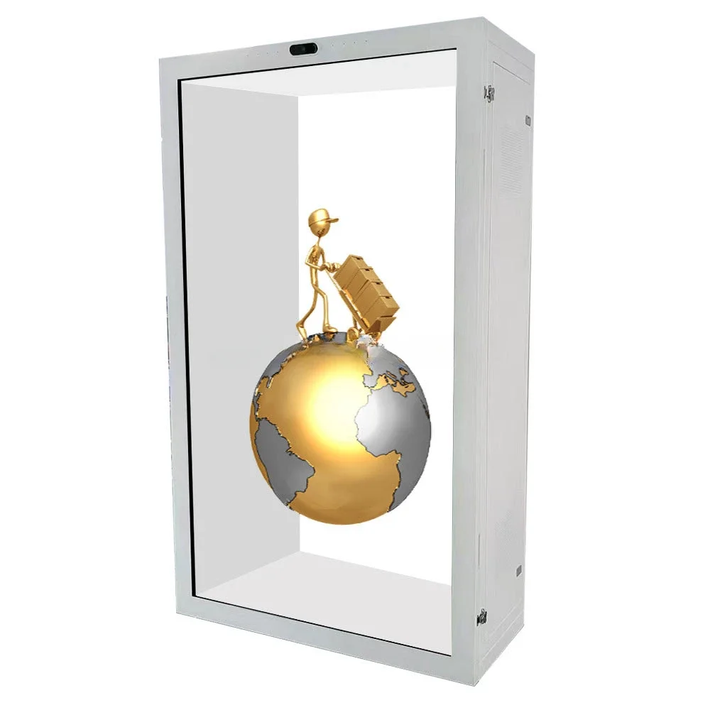 Transparante Interactieve 3d Hologram Doos Voor Reclame Of Tentoonstelling Showcase Met Lcd-Display Ingebouwde Ai Digitale Persoon