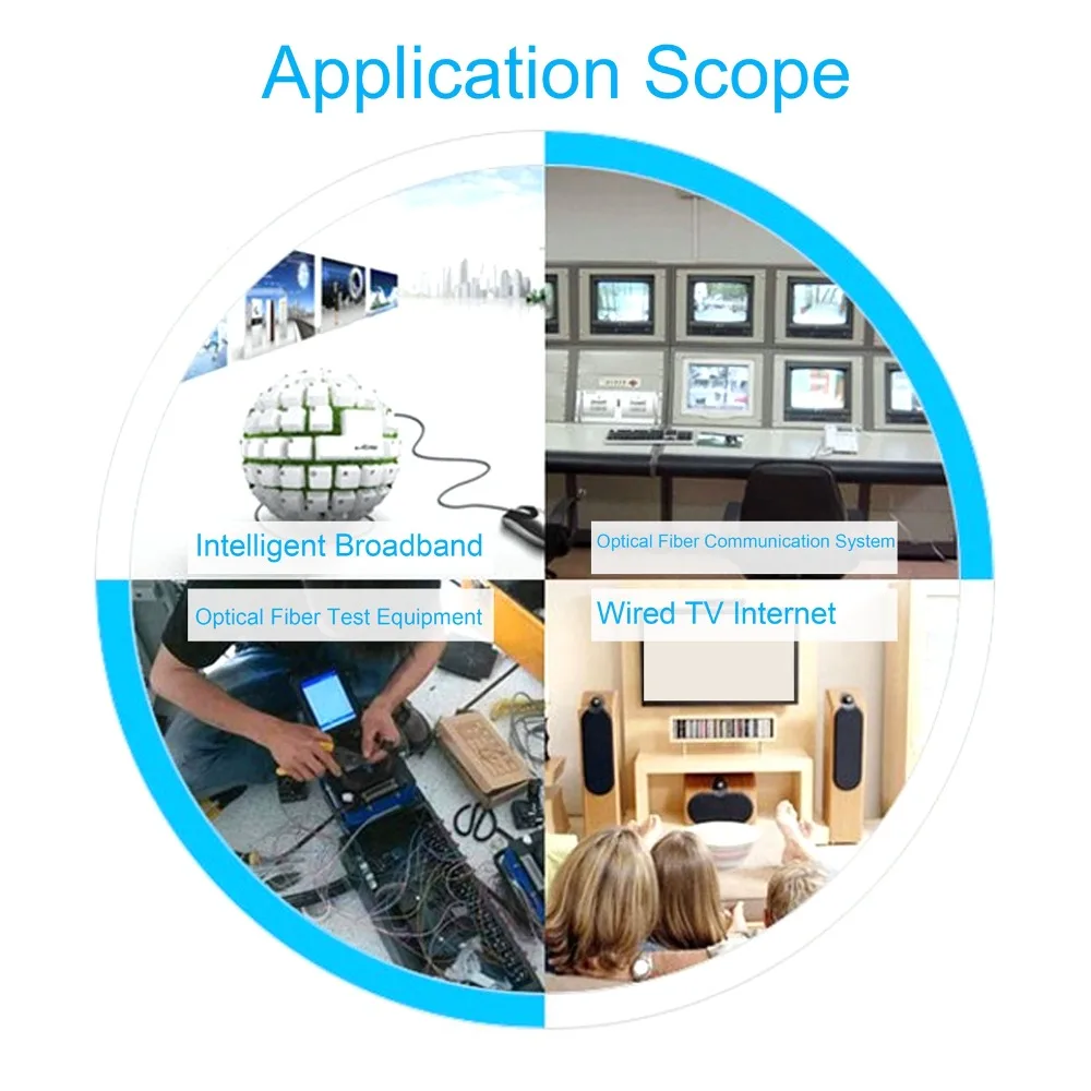 50 PCS Blue SC To SC Fiber Optical Coupler Female To Female UPC Fiber Adapter Flange Connector Fiber Connector Adapter Network