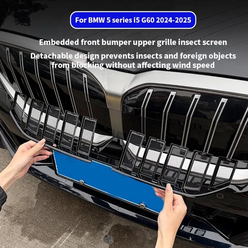 

For BMW 5 series new X3 G60 G45 2024-2026 Car The front face of the Internet insect-proof net is now decorated with a dust cover