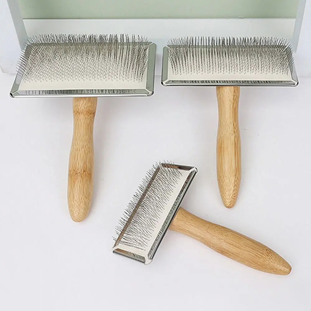 Peigne épilateur en métal pour animaux de compagnie, Massage pour animaux de compagnie, poignée ergonomique, peigne pour chat, brosse à trancher Durable pour l'ouverture des nœuds de poils de chats