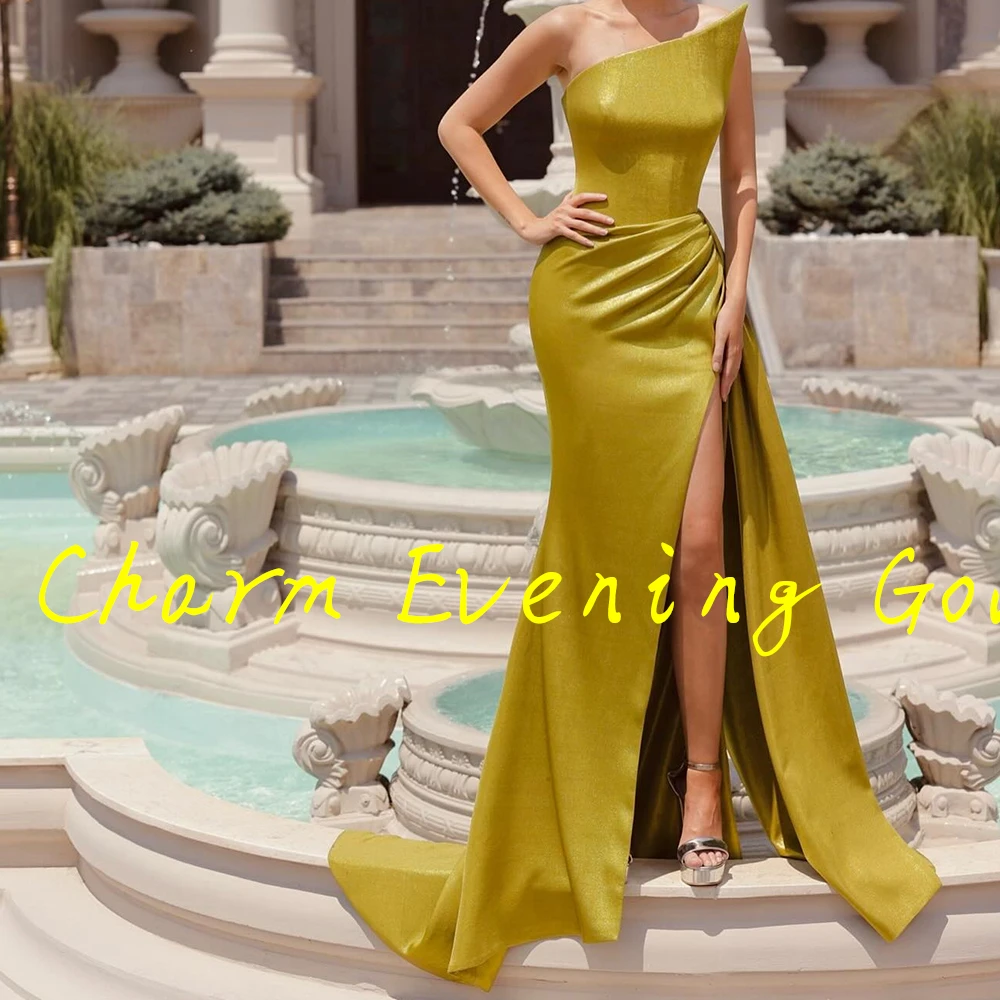 Straight Floor Length Side Slit  Strapless Jersey Sleeveless Pleats  Evening Dress Celebrity Gowns Photo Color Temperament image 3
