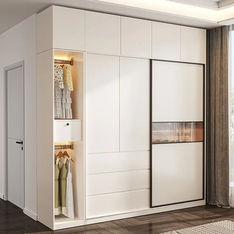 

Премиум-шкаф для детской одежды с выдвижными ящиками, деревянный, для гостиничных номеров, с раздвижными дверями