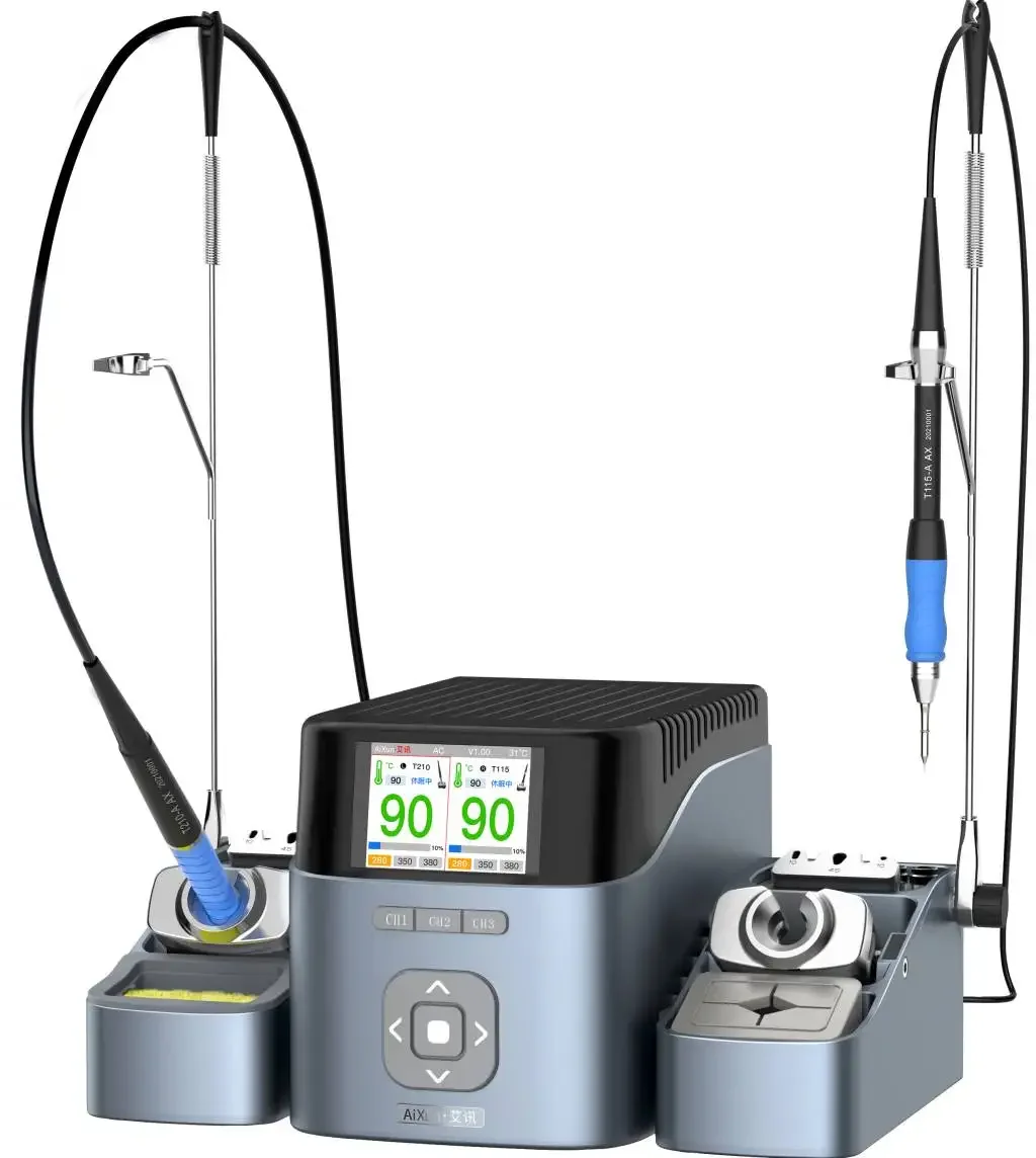 أداة تثبيت الهاتف الذكي لمحطة لحام Goot من المصنع مباشرة باللون الأسود من TLF #4