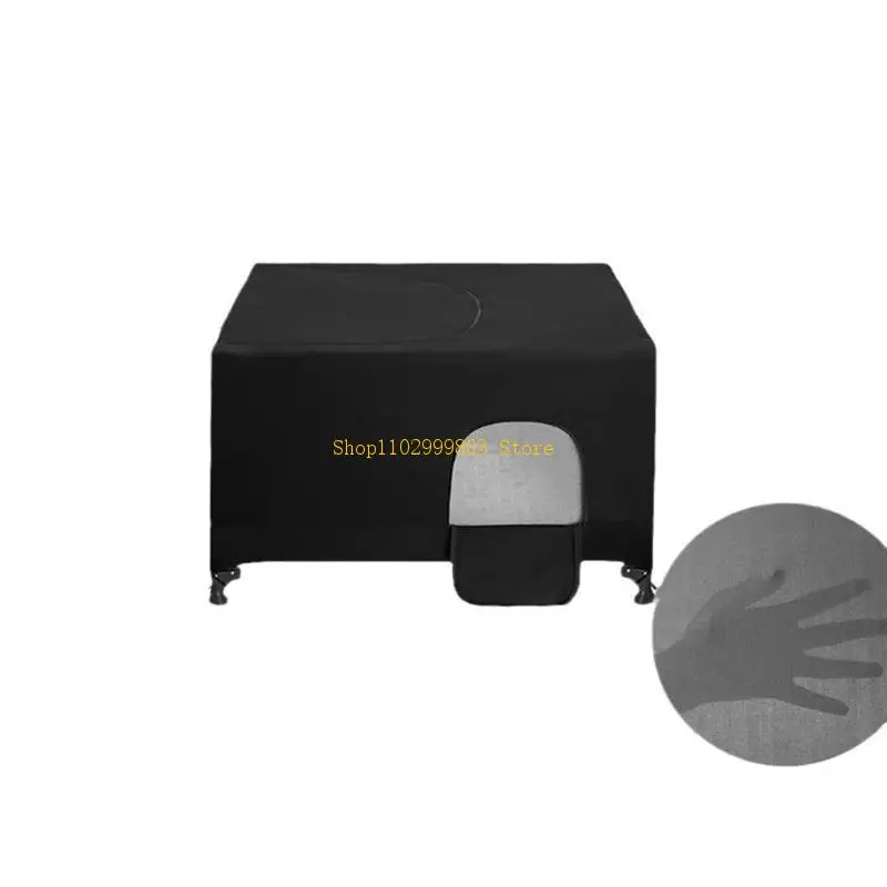 خيمة سرير أطفال خفيفة الوزن مع جيب جانبي لبيئة نوم مظلمة باللون الأسود J0MF