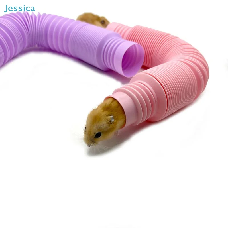 ♥Expandable Small Pet Tunnel - Collapsible Play Tube for Hamsters, Guinea Pigs & Rats