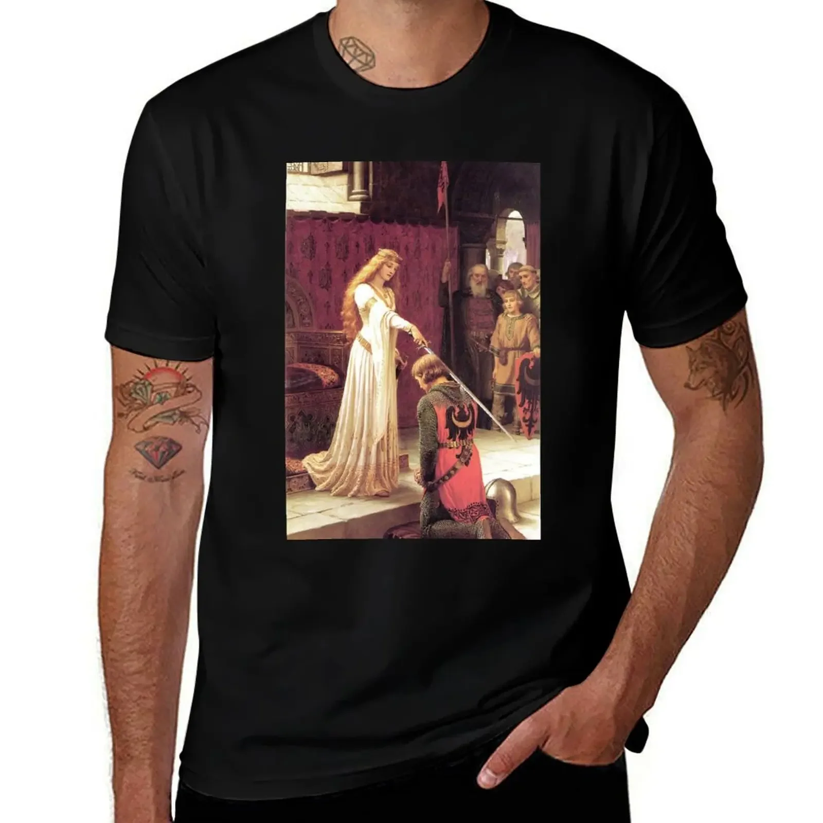 Guinevere creating a Knight T-Shirt tops oversized luxury clothes men