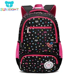 SUN EIGHT Big Capacity New Daisy Printing Girl School Bag Kid Backpack Zipper Backpacks  School Bags For Teenagers Girls