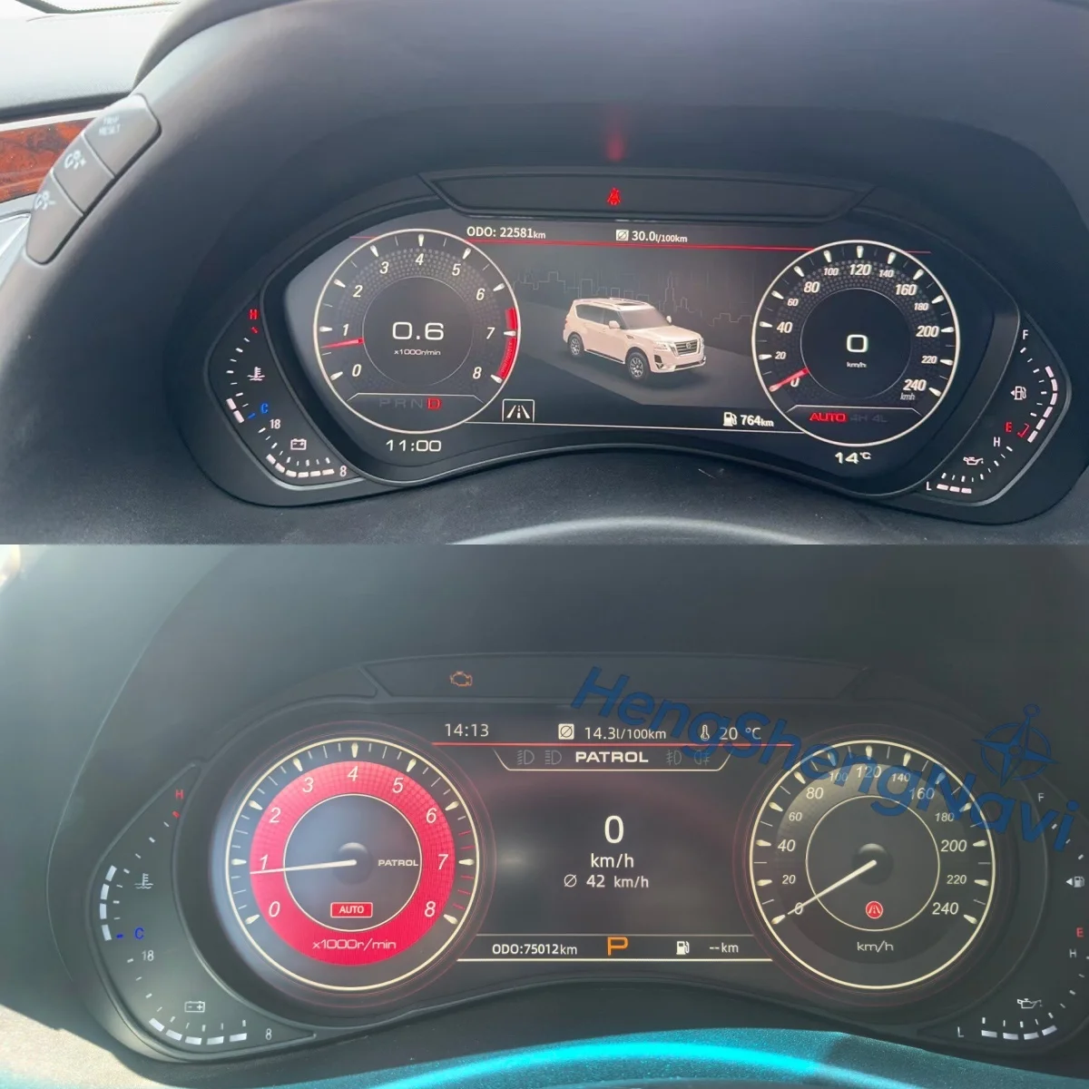 Digital LCD Cluster for Nissan Patrol Y62 Armada/ Infiniti QX80 QX56 2008 2009 2010 2011 2012 2013 - 2020 Virtual Speedometer