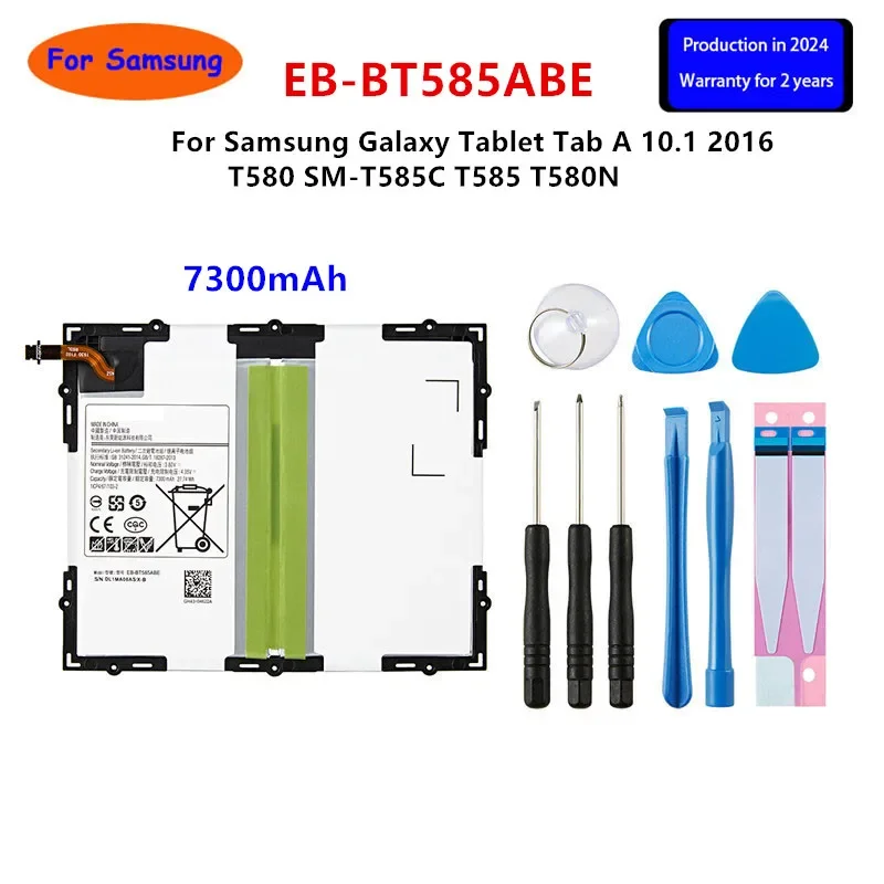 

Brand New Tablet EB-BT585ABE 7300mAh Battery For Samsung Galaxy Tablet Tab A 10.1 2016 T580 SM-T585C T585 T580N +tools