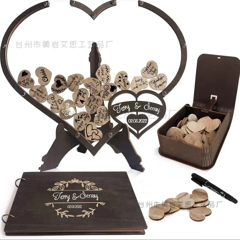 For Wooden Handicrafts Ornament Wedding Decoration Supplies Wooden Products Sign In Table Wooden Creative Wedding Must