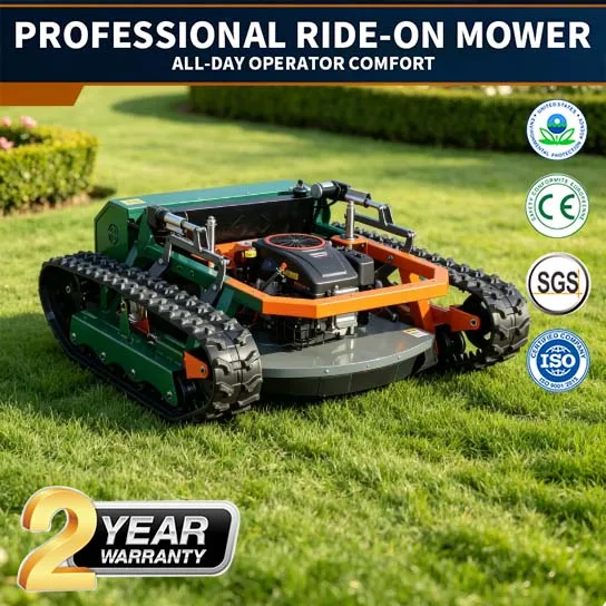 Innovative Tracked RC Grass Mower Remote Lawn Cutting Machine Automatic Protection For Hilly Orchard Grass Removal