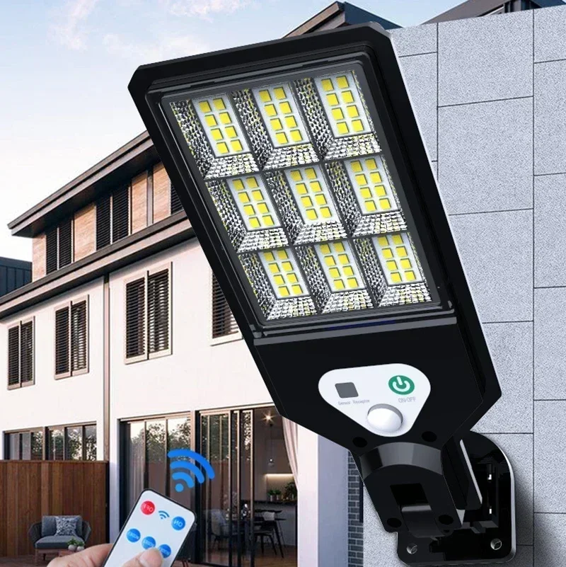 

Solar Lamp Intelligent Human Body Induction Remote Control Home Outdoor Wall-mounted Garden Lamp Waterproof Street Light Hot