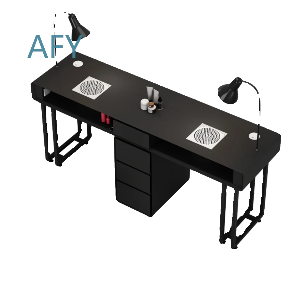 Cream Style Manicure Table and Chair Set for Nail Salon Simple Modern Design Single or Double Light Luxury Multi Function for