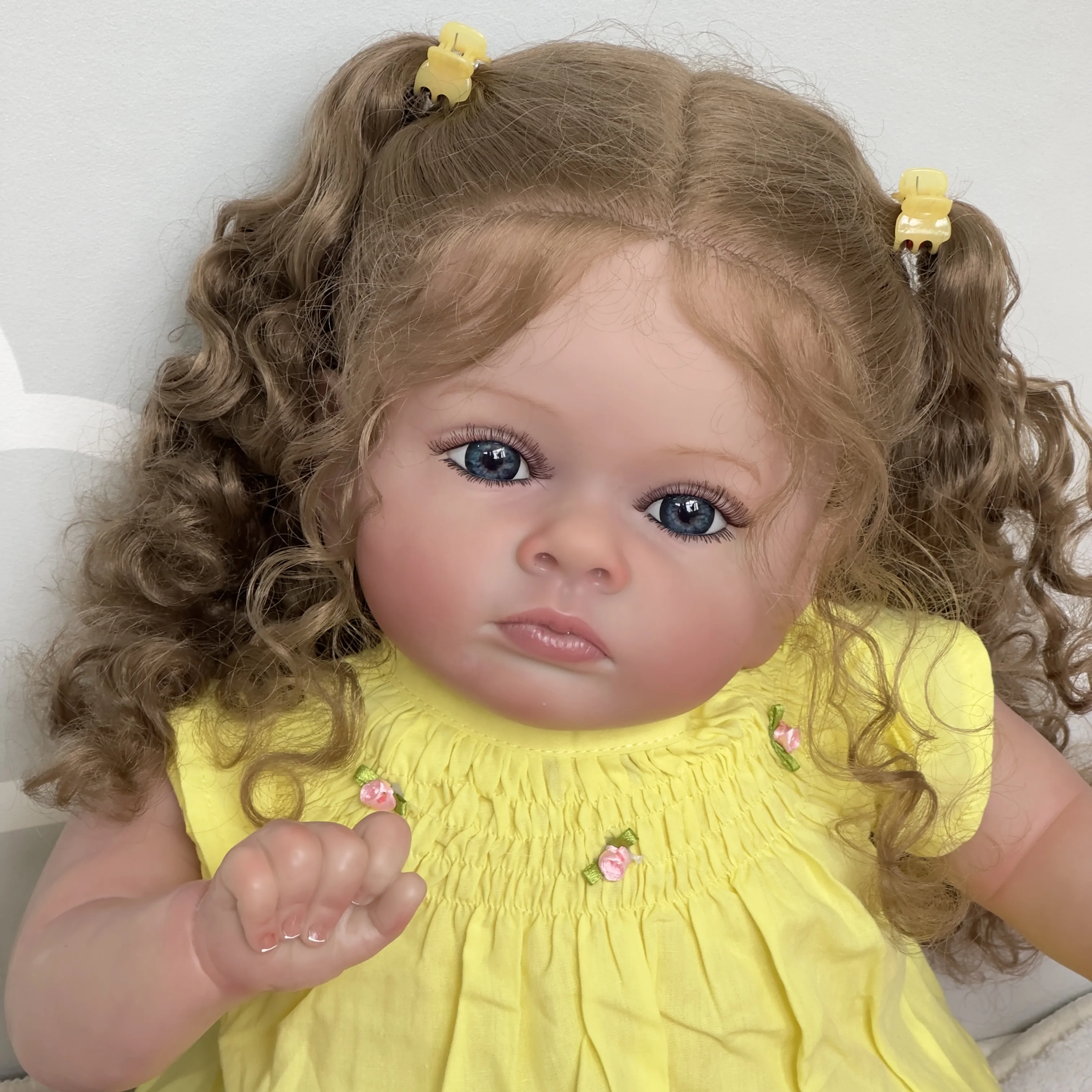 

24inch Reborn Toddler Girl Doll Tutti High Quality Already Finished Painted Handmade Doll Freckled Skin Very Detailed 3D Skin