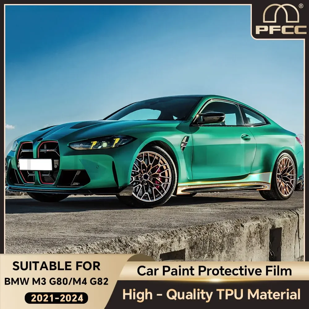 

PPF ТПУ для BMW M3 G80 2021 2022 2023, защитная пленка для краски, автомобильная наклейка против царапин, оригинальная предварительно вырезанная PPF ТПУ, прозрачная