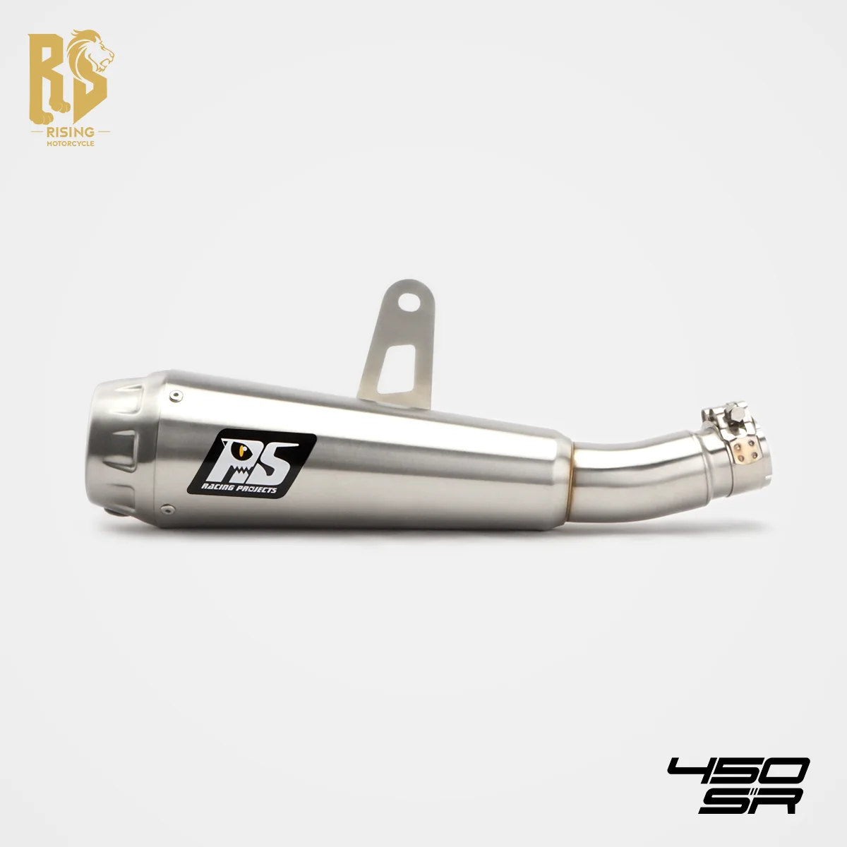 RS Slip-On Exhaust For CFmoto 450SR 450SRS Motorcycle Muffler Stainless Steel Deep Sound High Performance OE Manifold Compatible