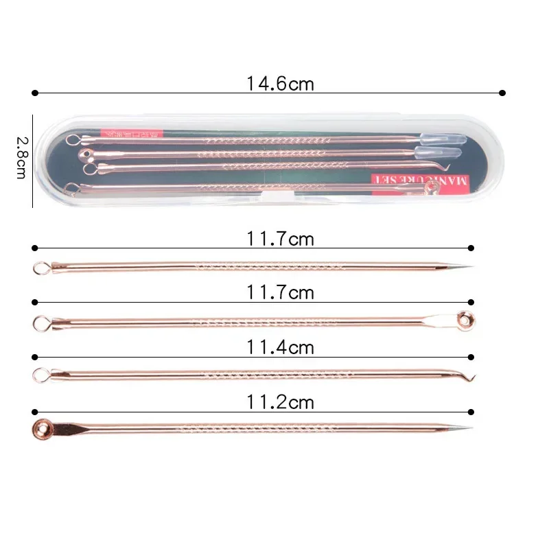 Extracteur de points noirs, extracteur de boutons d'acné, Extrusion sous vide, bâton d'acné contre les points noirs, outils