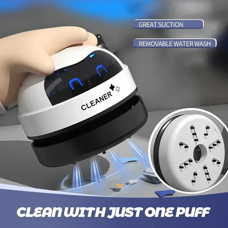 Mini Rechargeable Portable Automatic Dust Extractor Vacuum Cleaner for Keyboard Car Pet Hair Rubber Shavings