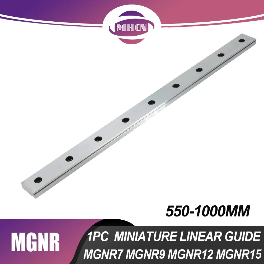 1PC 550-1000mm MGNR7 MGNR9 MGNR12 MGNR15  Miniature Linear Rail for 3D Printer Part CNC Accessories