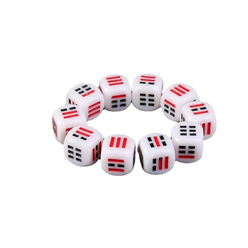 10Pcs/set New Foreign Trade Gossip Zhouyi Ching Dice Shake Hexagram 64 Hexagram Board Game Accessories