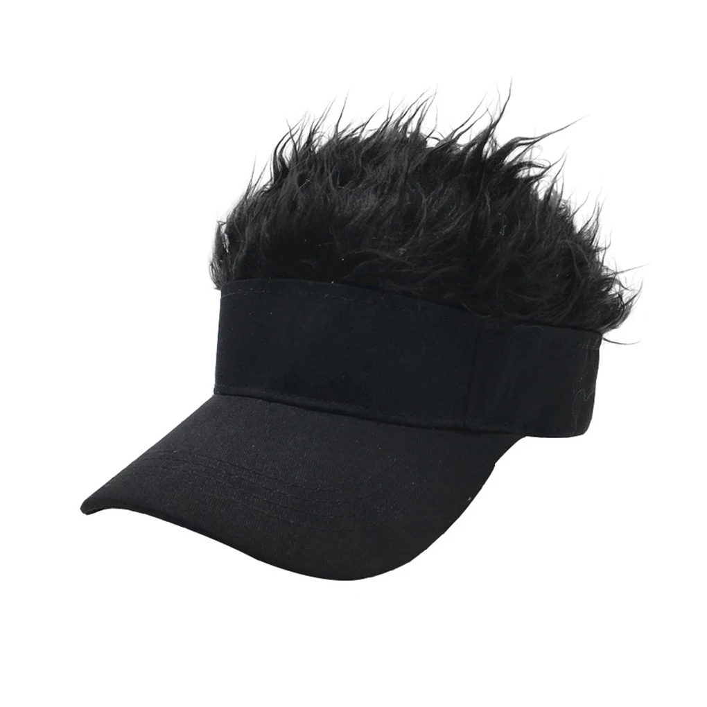 2024 New Baseball Cap With Spiked Hairs Wig Baseball Hat With Spiked Wigs Men Women Casual Concise Sunshade Adjustable Sun Visor