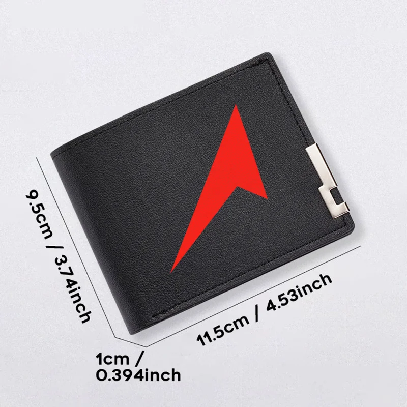 Portafoglio in pelle PU premium con logo Arrow Design minimalista per uomo Stile business Leggero Durevole Uso quotidiano