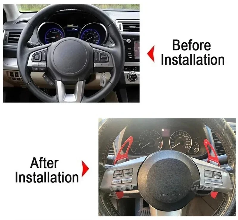 Aluminum Steering Wheel Shift Paddle Shifter Extension Cover for Subaru BRZ Forester Impreza WRX Legacy Outback XV Crosstrek - view 6