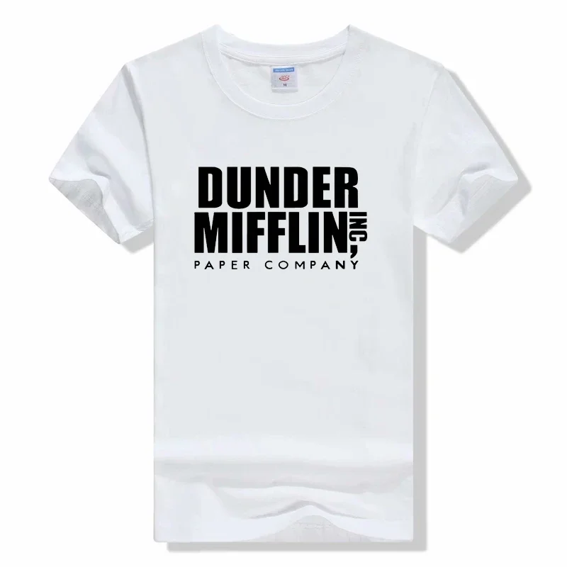 DUNDER MIFFLIN TShirt Men Fashion T-shirts Cotton Tshirt Office Tops Tees Women Tshirt Boy Tees Summer Round neck Short sleeveds