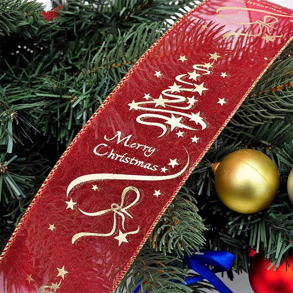 

2 Rolls 400X6.3Cm Red Christmas Satin Ribbon For Tree Decoration Wrapping Xmas Silk Ribbons Bowknot Balloon Binding Soft Gauze