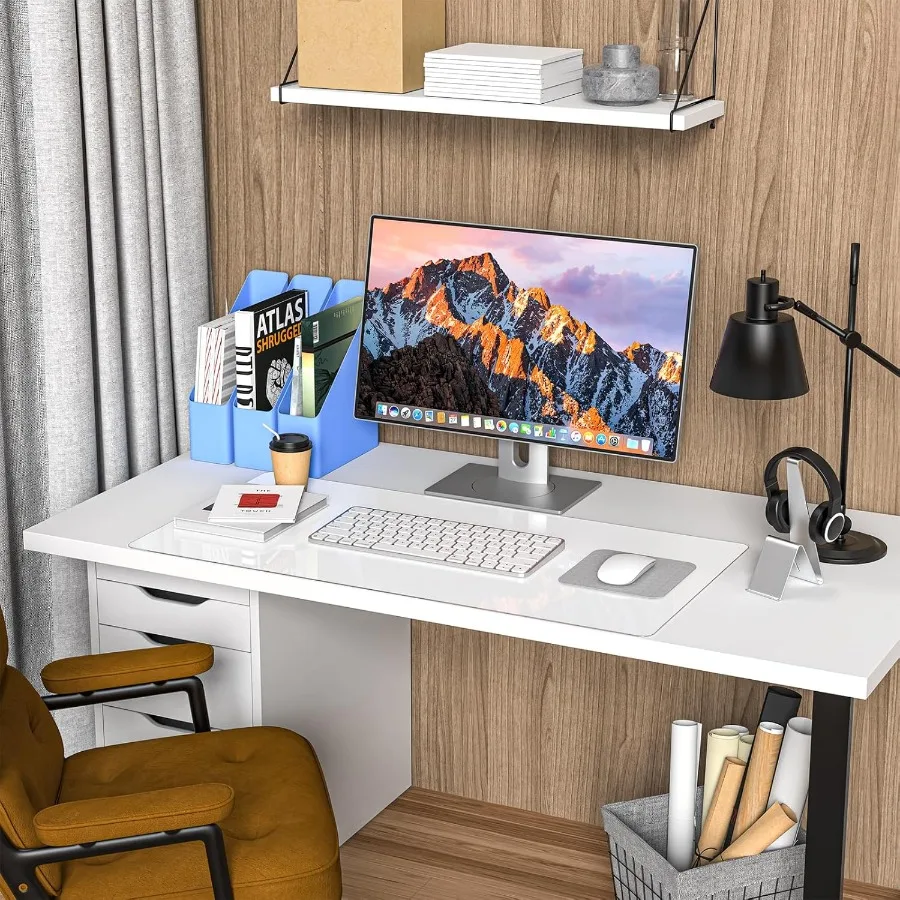 غطاء مكتب شفاف لحصيرة المكتب، وسادة مكتب PVC غير قابلة للانزلاق مع حافة مستديرة مقاومة للحرارة ومقاومة للماء، مكتب شفاف مع