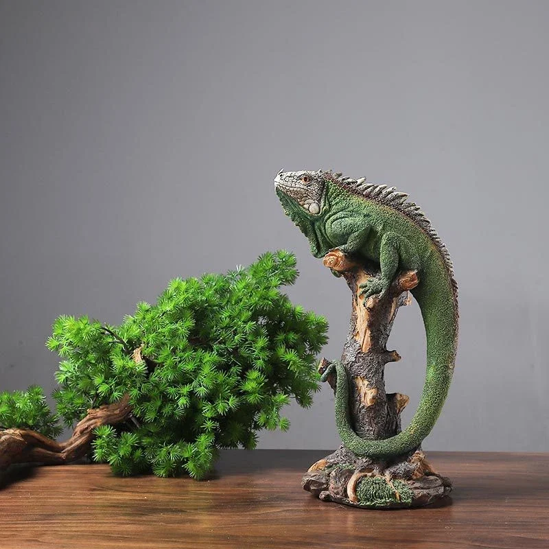

Для Kreative Eidechse Simulation Tierharz Statue Ornamente, Wohnzimmer TV-Schrank Desktop Balkon Garten Dekorkoa, Geschenke