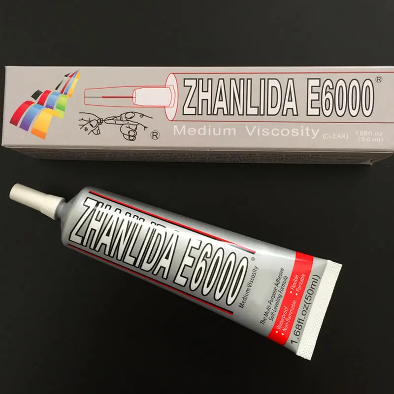 Zhanlida E6000 Clear Contact Adhesive For Jewelry Rhinestonne Crafts With Precision Applicator Tip - 110ml 50ml 25ml 15ml Glue