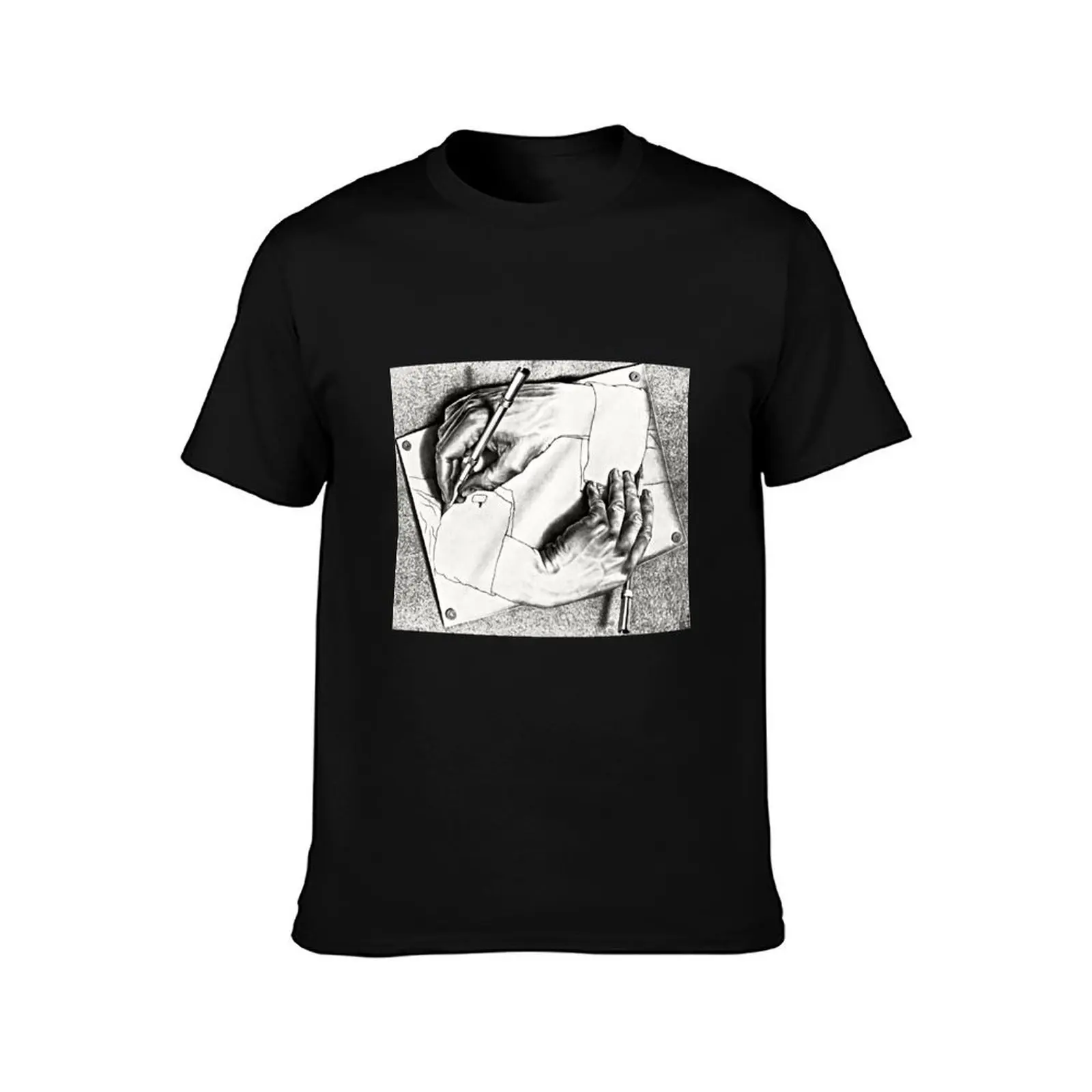 Escher Drawing Hands Art Poster 1948 Imp-Art Surreal Poster T-Shirt Summer Holiday T-Shirt