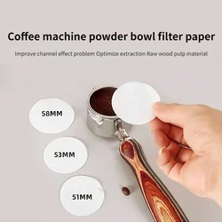 51mm/53mm/58mm Coffee Filter Paper Home Handle Special Powder Bowl Filter Paper Secondary Water Filter Paper Coffee Accessories