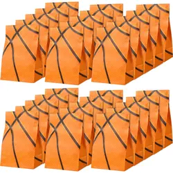 30pcs Basketball Party Favor Bags Basketball Goody Paper Bags For Kids Sports Theme Party Basketball Birthday Party Decorations