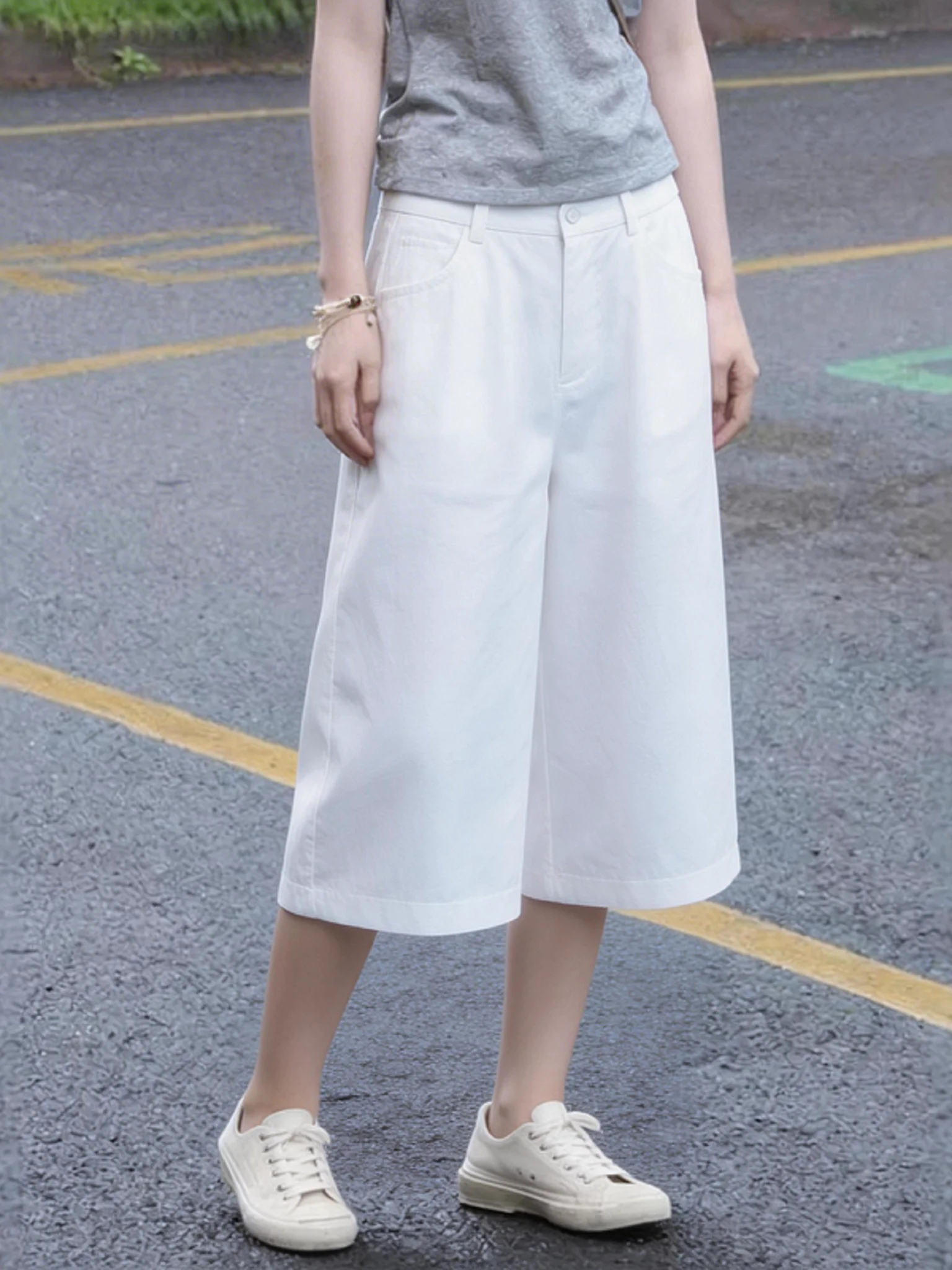 

Женские повседневные брюки с высокой талией и широкими штанинами, больших размеров, летние, тонкие, прямые, свободные, удобные, дышащие, в ретро-стиле