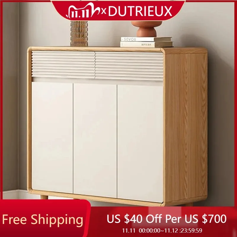 

Large Size Design Shoe Rack Nordic Modern Wooden Living Room Safe Shoe Cabinet Storage Shelves Sapateira Ornaments Home Decor